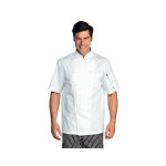 Isacco veste chef cuisinier extralight blanche manches courtes