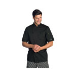 Isacco veste chef cuisinier extralight manches courtes noir