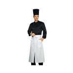 Isacco veste chef cuisinier malaga noire microfibres