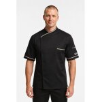 Isacco veste de chef dubai noir / tricolore 65% polyester 35% coton