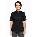 Isacco veste de chef pour femme � manches courtes boston slim superdry noire 100% polyester superdry