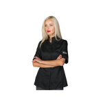 Isacco veste de chef pour femme  manches courtes boston slim superdry noire 100% polyester superdry
