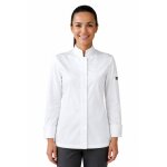 Isacco veste de chef pour femme � manches longues boston blanche 100% polyester