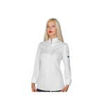 Isacco veste de chef pour femme  manches longues boston blanche 100% polyester