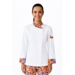 Isacco veste chef femme snaps blanc delicious 100% coton