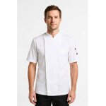 Isacco veste de chef helsinki blanche slim � manches courtes