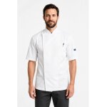 Isacco veste de chef helsinki blanche slim � manches courtes superdry