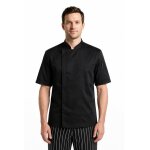 Isacco veste de chef helsinki noire slim � manches courtes superdry