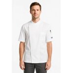 Isacco veste de chef homme dubai blanc � manche courte 65% polyester 35% coton