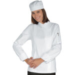 Isacco veste de chef manches longues lady snaps femme blanche