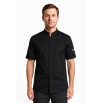 Isacco veste de chef sincler noire � manches courtes
