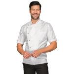 Isacco veste de chef unisexe  manches courtes belfast blanc 100% polyester superdry