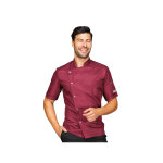 Isacco veste de chef unisexe  manches courtes belfast bordeaux 100% polyester superdry