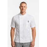 Isacco veste de chef unisexe � manches courtes franklin blanche 100% polyester superdry