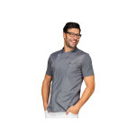 Isacco veste de chef unisexe � manches courtes franklin grise 100% polyester superdry