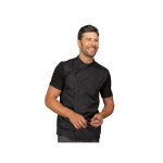 Isacco veste de chef unisexe � manches courtes franklin noire 100% polyester superdry