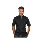 Isacco veste de chef sincler noire � manches courtes