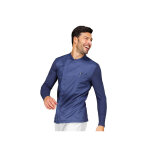 Isacco veste de chef unisexe à manches longues franklin bleue 100% polyester superdry Isacco veste de chef unisexe à manches longues franklin bleue 100% polyester superdry