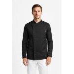 Isacco veste de chef unisexe � manches longues franklin noire 100% polyester superdry