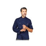 Isacco veste de chef manhattan marine � manche longues