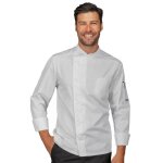 Isacco veste de cuisine bilbao blanche � manches longues 100% coton