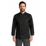Isacco veste de cuisine bilbao noir polycoton � manches longues