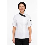 Isacco veste cuisine femme blanche et noire 100% coton