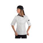 Isacco veste cuisine femme blanche et noire 100% coton