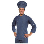 Isacco veste de cuisine en jeans pour homme