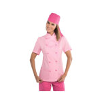 Isacco veste de cuisine rose pour femme tissu extra l�ger