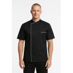 Isacco veste de cuisine tissu anti taches et manches courtes couleur noir