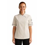 Isacco veste femme lady snaps beige lin et coton