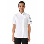 Isacco veste femme lady snaps blanc et noir � manche courte