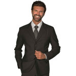 Isacco veste homme cleveland strech noir en laine / polyester