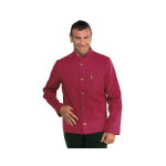 Isacco veste homme col mao coreana rouge rayé noir 100% coton Isacco veste homme col mao coreana rouge rayé noir 100% coton