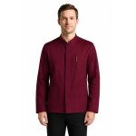 Isacco veste homme col mao tissu l�g� coreana bordeaux