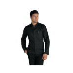 Isacco veste homme col mao tissu leger coreana noir