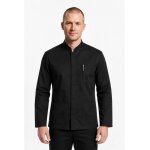 Isacco veste homme col mao tissu leger coreana noir
