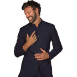 Isacco veste homme riad stretch avec fentes bleu en laine / polyester