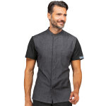 Isacco veste médicale en jean noir stretch homme leon Isacco veste médicale en jean noir stretch homme leon