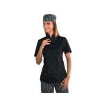 Isacco veste noire de cuisine pour femme