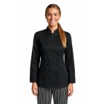 Isacco veste noire de cuisine stretch pour femme