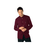 Isacco veste de service col mao bordeaux 100% coton