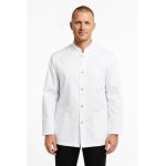 Isacco veste de service col mao ray� blanche 100% polyester