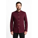 Isacco veste de service col mao ray� bordeaux 100% coton