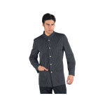 Isacco veste de service col mao ray� noire 100% coton