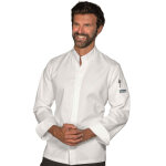 Isacco veste sincler satin blanc � manches longues 100% coton