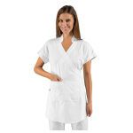 Kimono cache coeur blanc d'esth�ticienne isacco