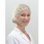 Mutexil charlotte de protection ronde non tiss� blanche diam�tre 53 cm - boite de 100