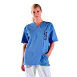 My blouse casaque infirmi�re bleu clair